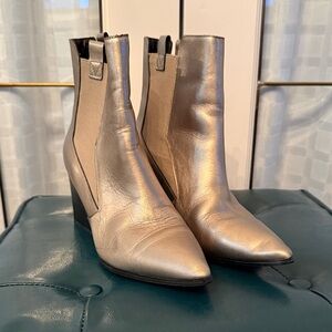 Silver Ankle Boots